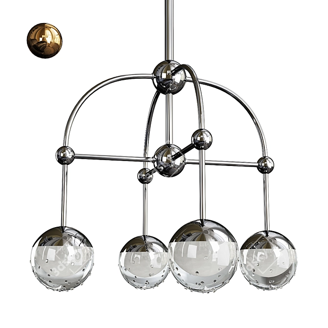 Elegant Boca Chandelier 3D model image 1