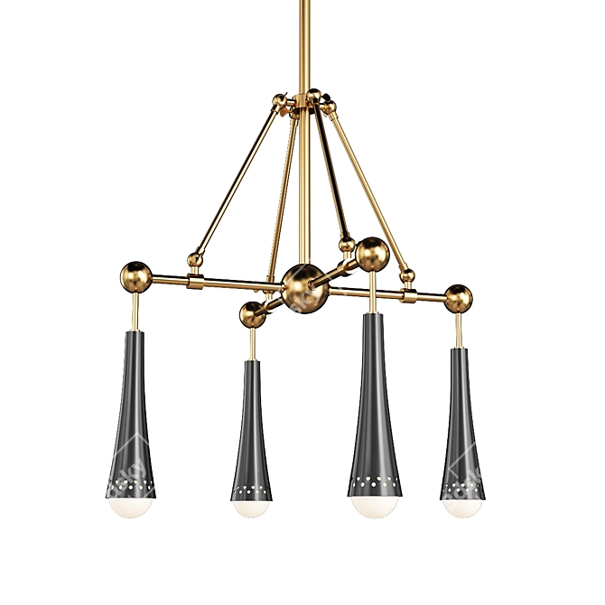 Elegant Tupelo Chandelier 3D model image 3