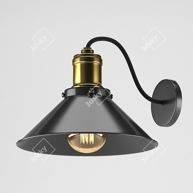 Minsk Wall Lamp - Sleek and Stylish Lightning 3D model image 1