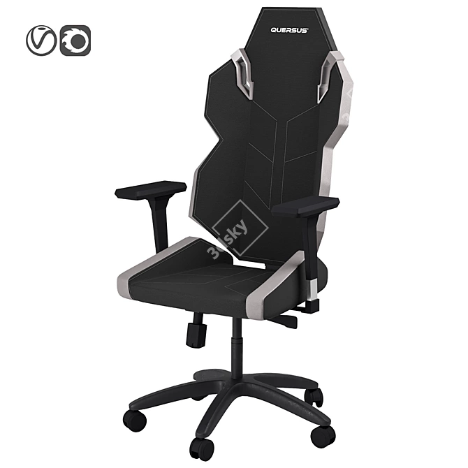 Sporty Gaming Chair: Quersus Evos 3D model image 2