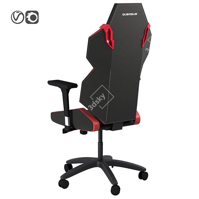 Sporty Gaming Chair: Quersus Evos 3D model image 4