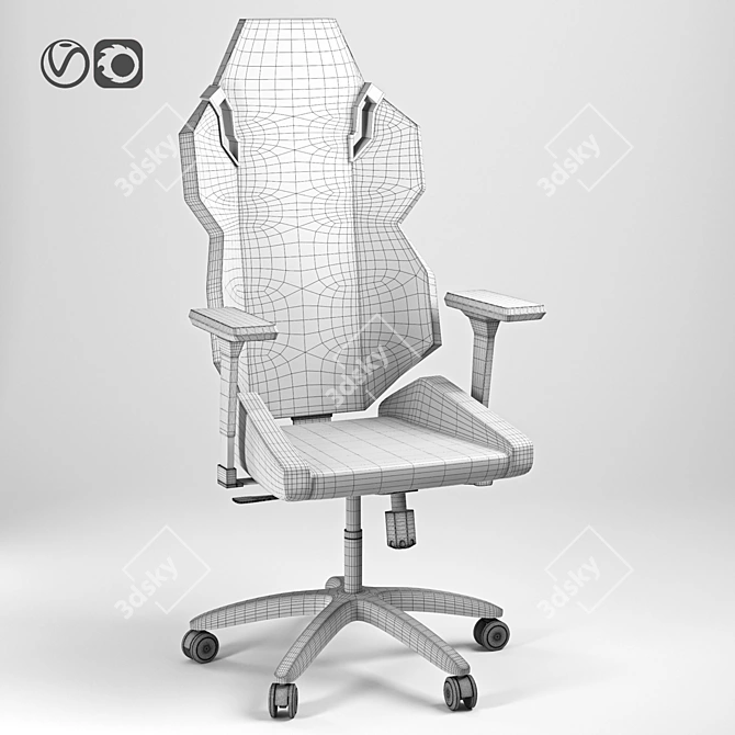 Sporty Gaming Chair: Quersus Evos 3D model image 5