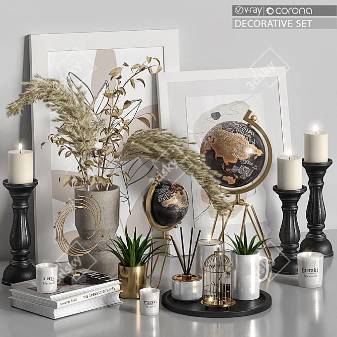 Elegant Decor Set 2015 3D model image 1