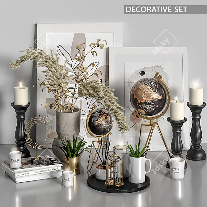 Elegant Decor Set 2015 3D model image 2