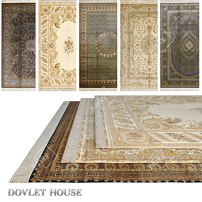 Silk Carpets Collection - Set of 5 (Part 594) 3D model image 1