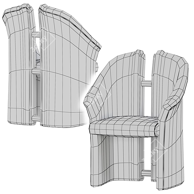 Modern Comfort: Apart Armchair 3D model image 5