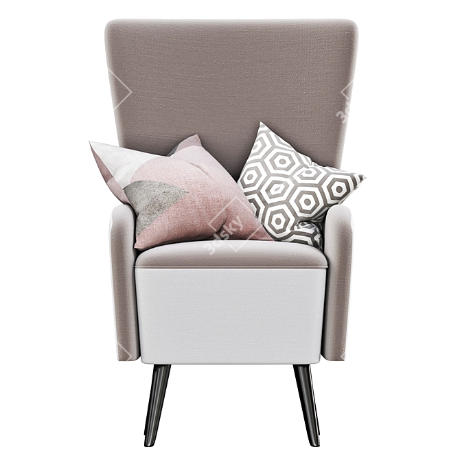 Modern Aster Armchair: Stylish Comfort 3D model image 4