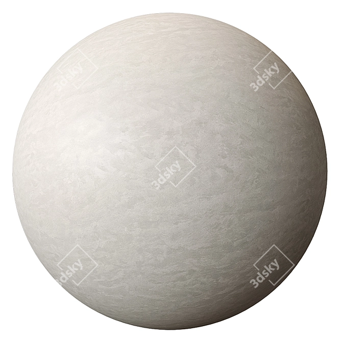 Elegant Silver Velvet Plaster 3D model image 3