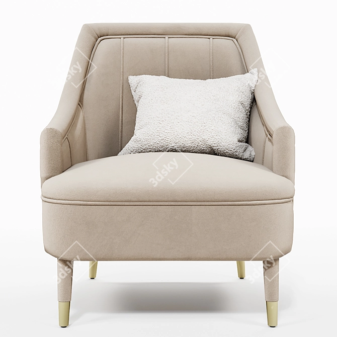 Elegant Cordoba Armchair for Luxurious Comfort 3D model image 2