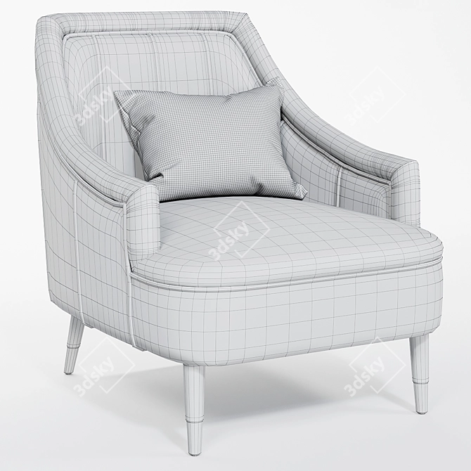 Elegant Cordoba Armchair for Luxurious Comfort 3D model image 4