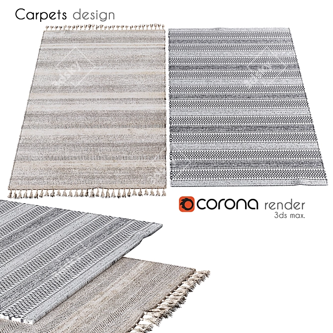 Stylish Carpets for a Modern Home 3D model image 1