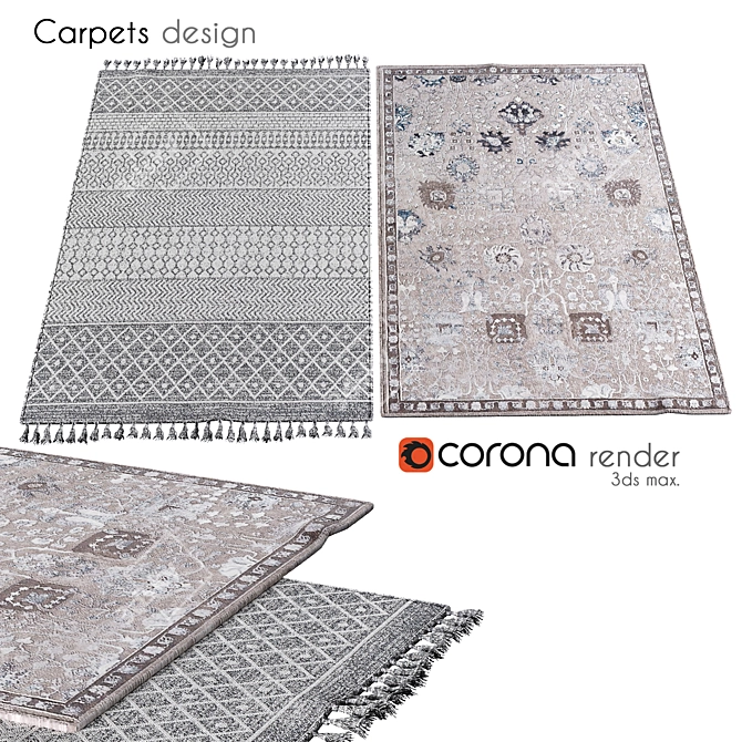 Luxury Polysilk Rugs 3D model image 1