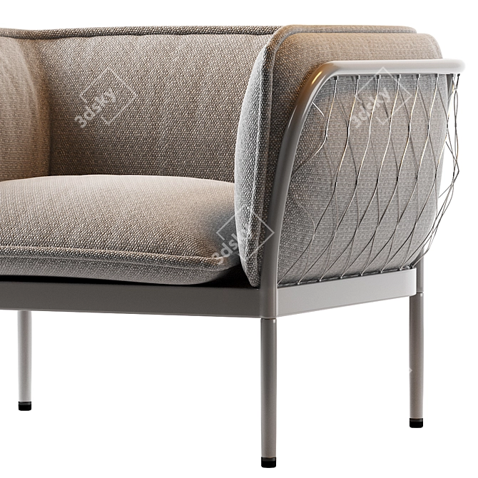 Modern Trace Armchair: Sleek Design for Ultimate Comfort 3D model image 3