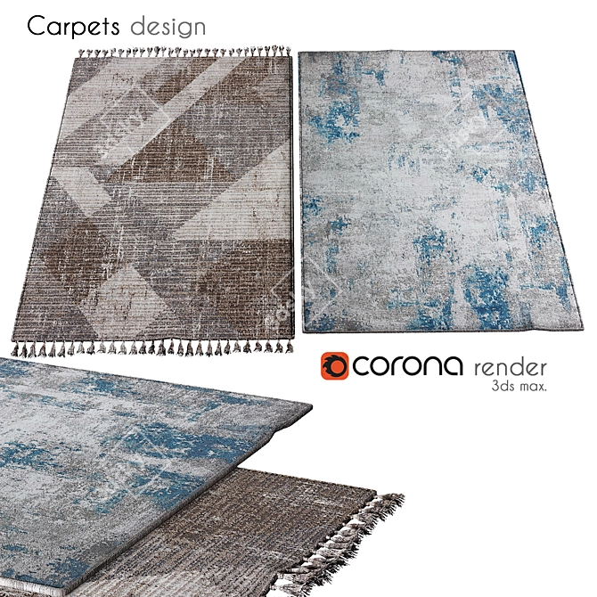 Elegant Poly Carpets 3D model image 1