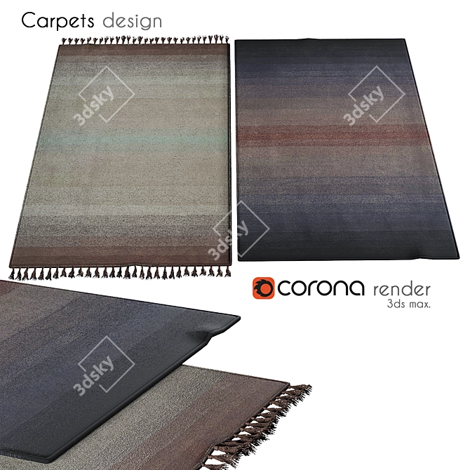Elegant Carpets: 444 568 Poly 3D model image 1