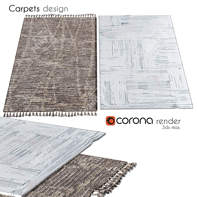 Elegant Polysur Carpet 3D model image 1