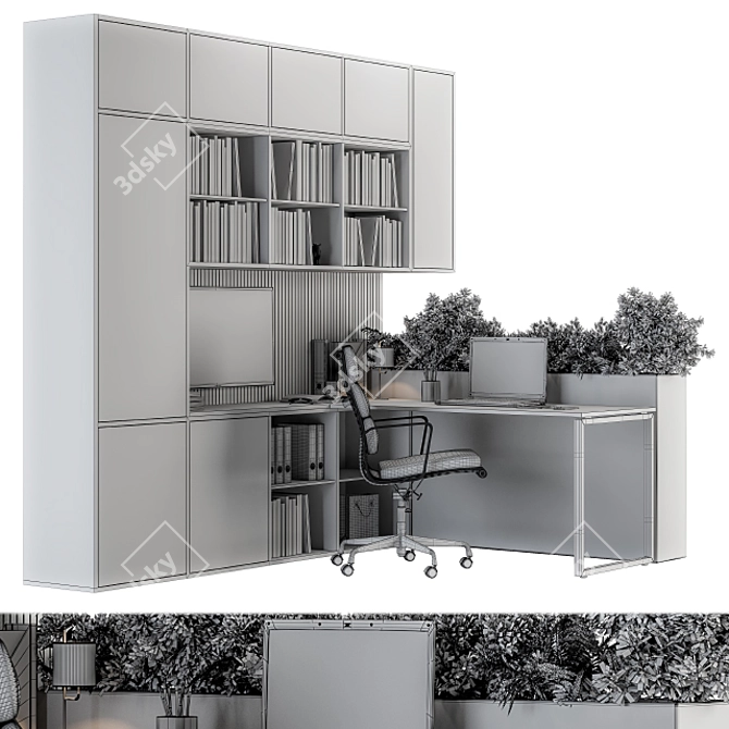 Efficient Office Furniture Set 23 3D model image 4