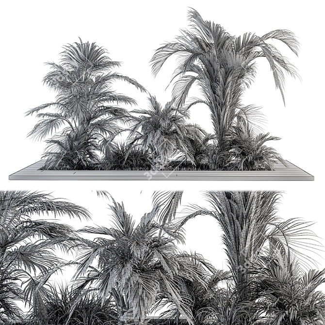 Tropical Garden Set - Outdoor Bliss! 3D model image 5