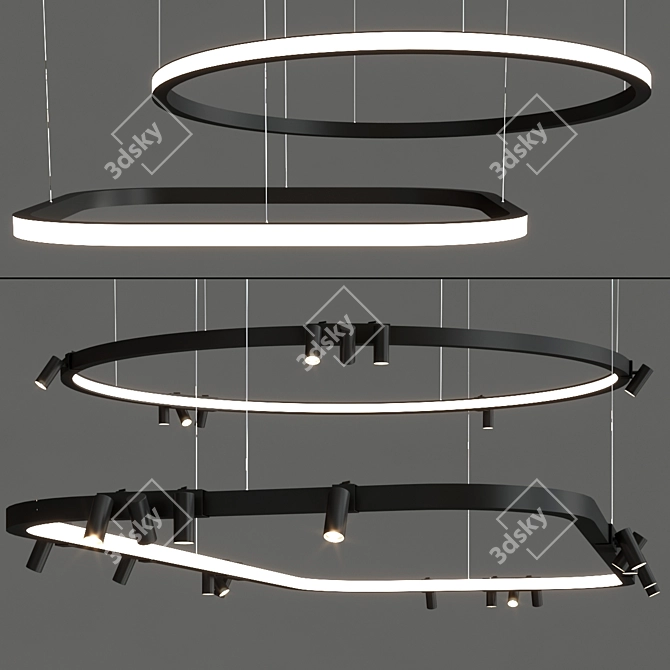 Futuristic Light Loop by Martinelli 3D model image 1