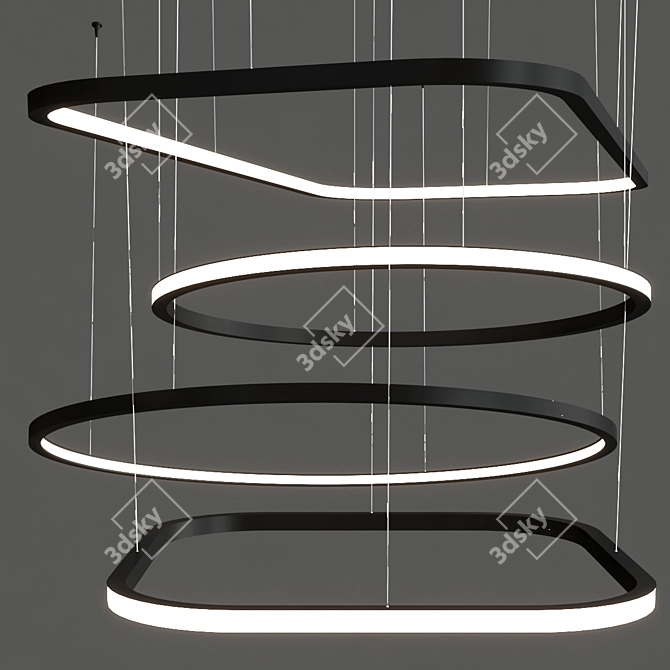 Futuristic Light Loop by Martinelli 3D model image 3