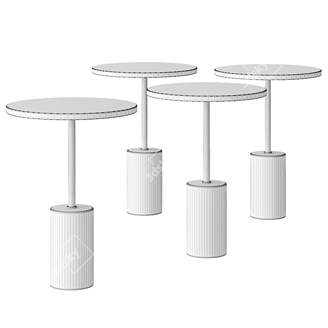 NARRO Scandinavian Navy Terrazzo Side Table 3D model image 2