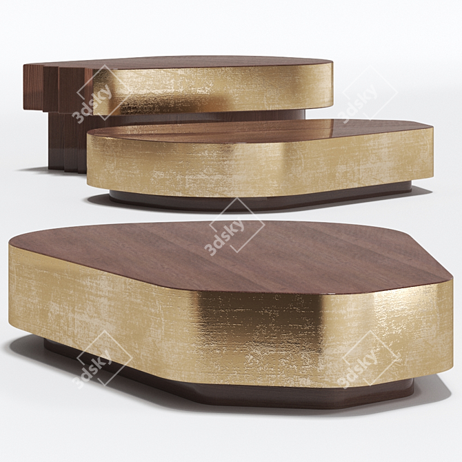 Sleek Minimalist Cerne Coffee Tables 3D model image 3