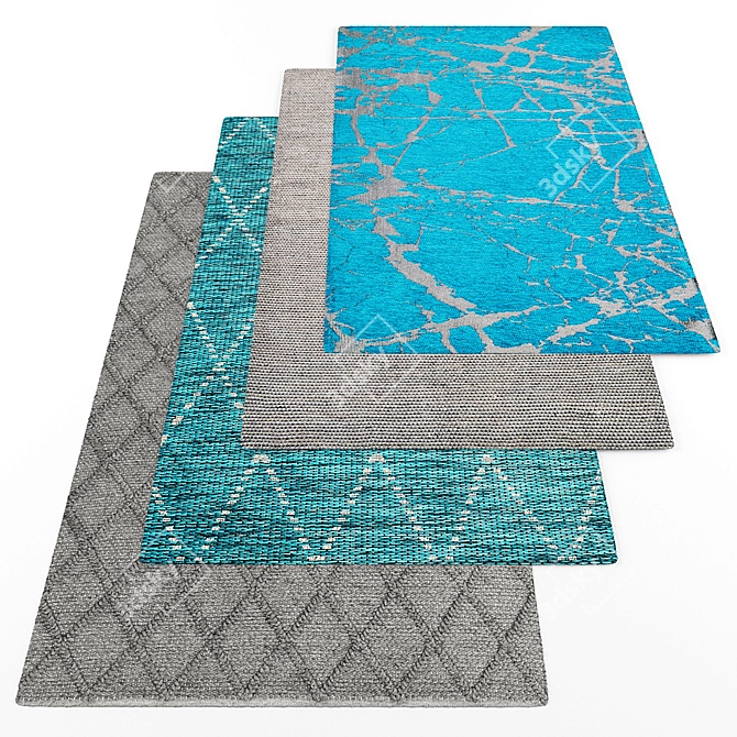 Title: Modern Style Rugs Set 3D model image 1