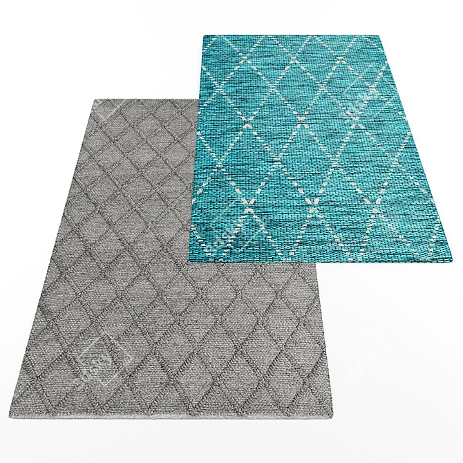 Title: Modern Style Rugs Set 3D model image 3