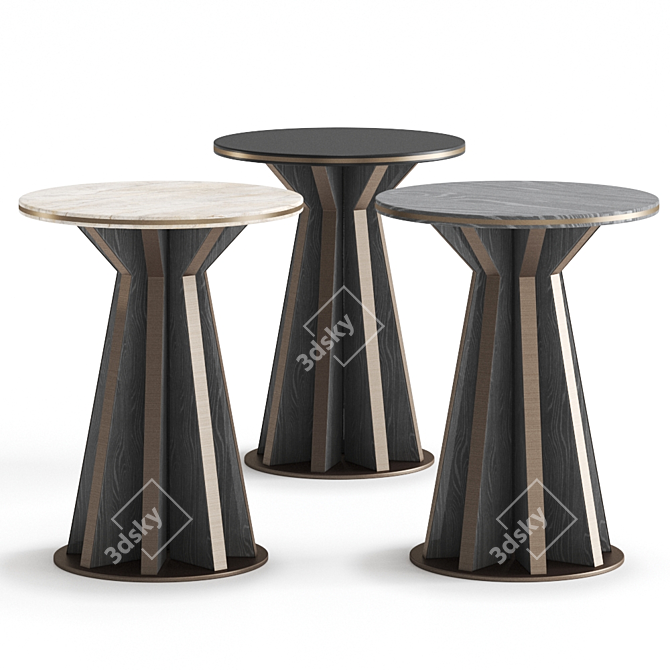 Dragonfly Side Coffee Table: Elegant Italian Design 3D model image 1