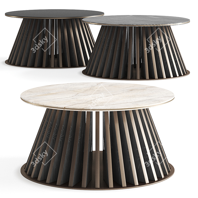 Dragonfly: Italian Designer Side Coffee Table 3D model image 1