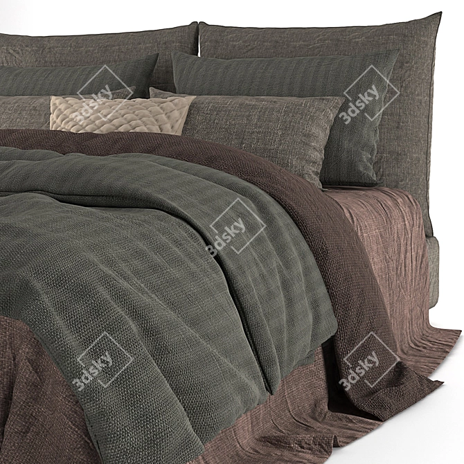 Dream Linen Beds - Poliform's Timeless Elegance 3D model image 2