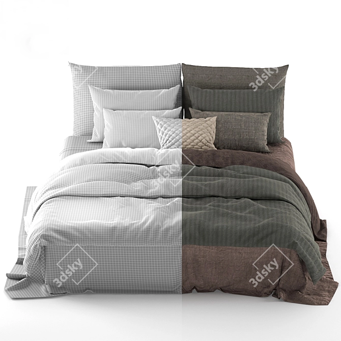 Dream Linen Beds - Poliform's Timeless Elegance 3D model image 4