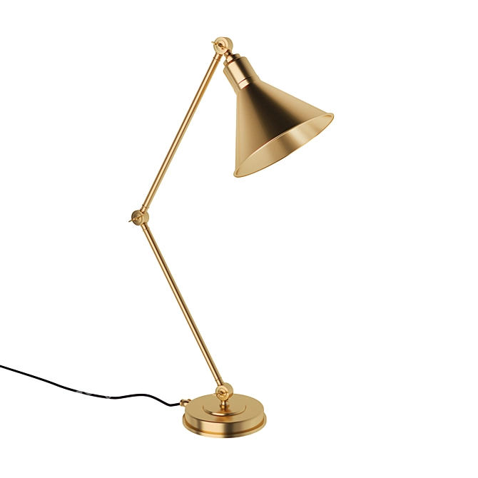 Elegant Brass Table Lamp by Pikartlights 3D model image 1