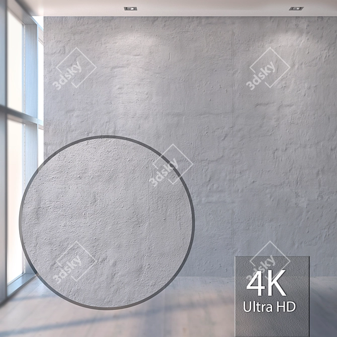 Seamless Plaster Texture Pack 3D model image 1