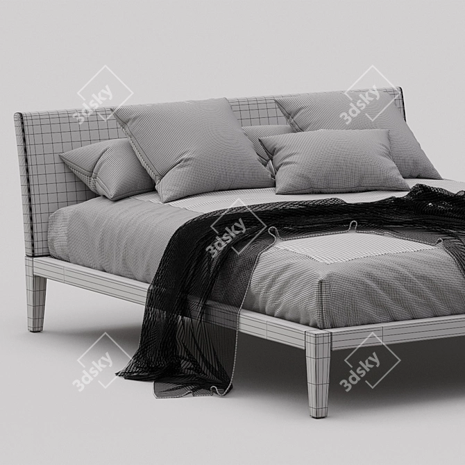 Minimalist Meridiani Bed PORT 3D model image 5