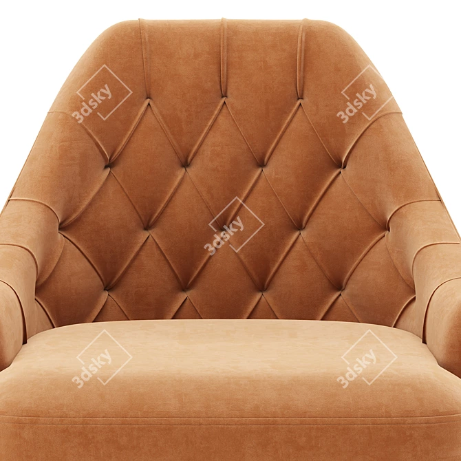 Elegant Berto Armchair: Luxurious Comfort 3D model image 4