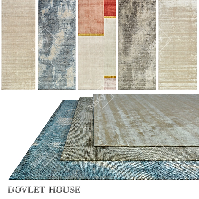 DOVLET HOUSE 5-Piece Carpets Collection 3D model image 1