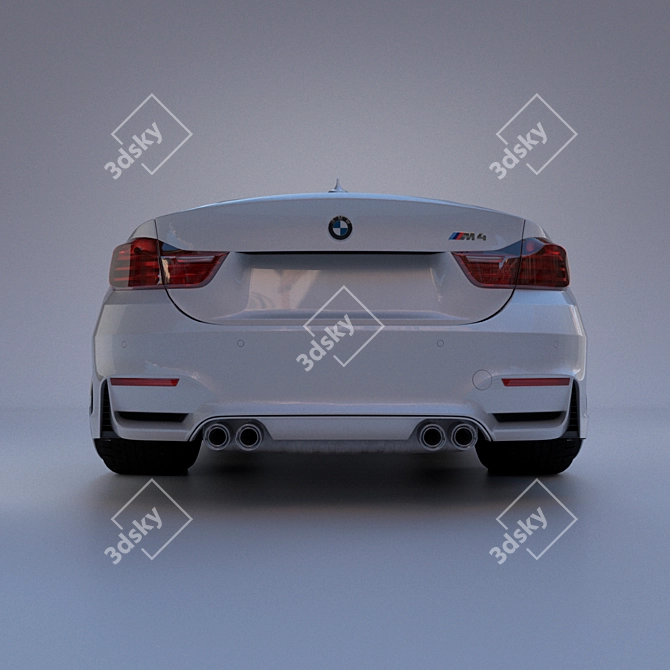 Title: High-Quality BMW M4 3D Model 3D model image 4