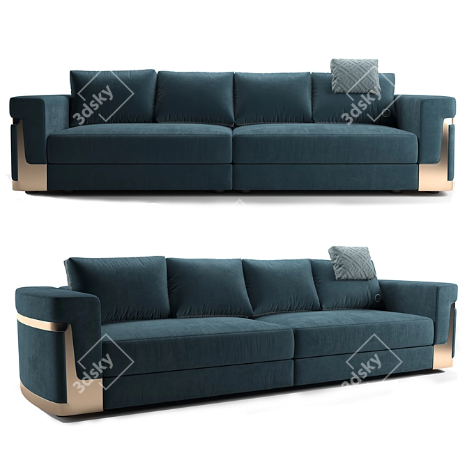 Luxurious Fendi Casa Ray Sofa 3D model image 1