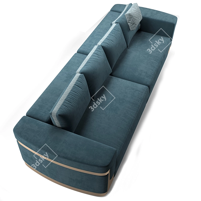 Luxurious Fendi Casa Ray Sofa 3D model image 2