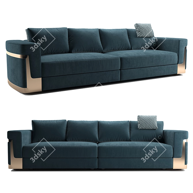 Luxurious Fendi Casa Ray Sofa 3D model image 4