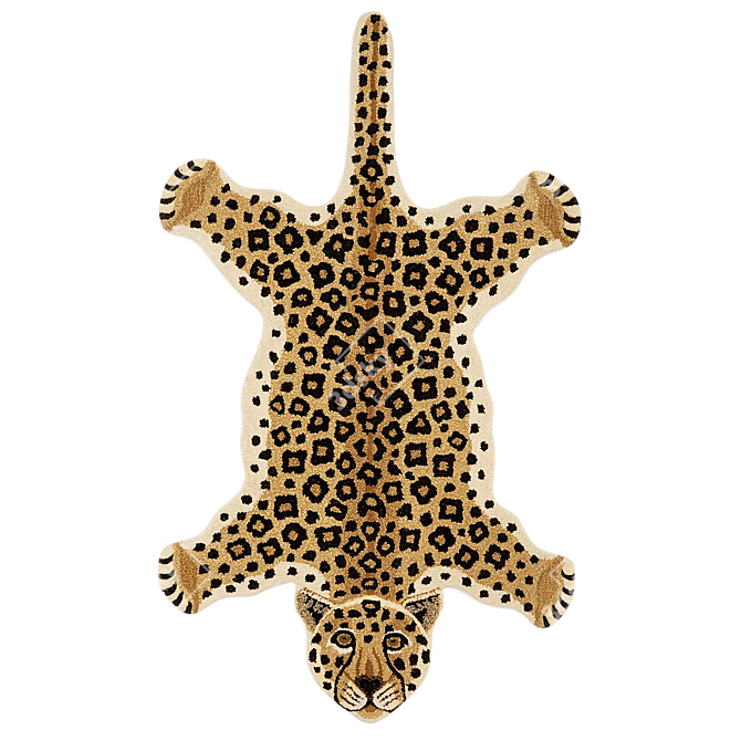 Leopard-shaped Rug Collection 3D model image 2