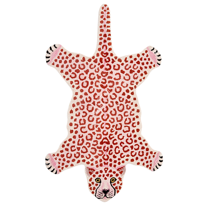 Leopard-shaped Rug Collection 3D model image 3