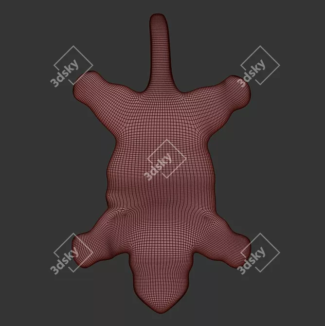 Leopard-shaped Rug Collection 3D model image 5