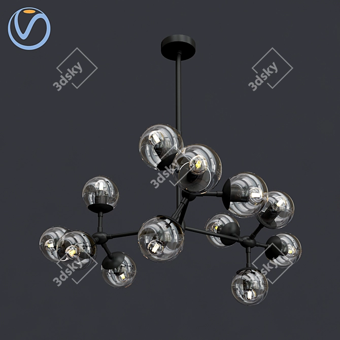 Sleek Bolla Pendant Light 3D model image 1