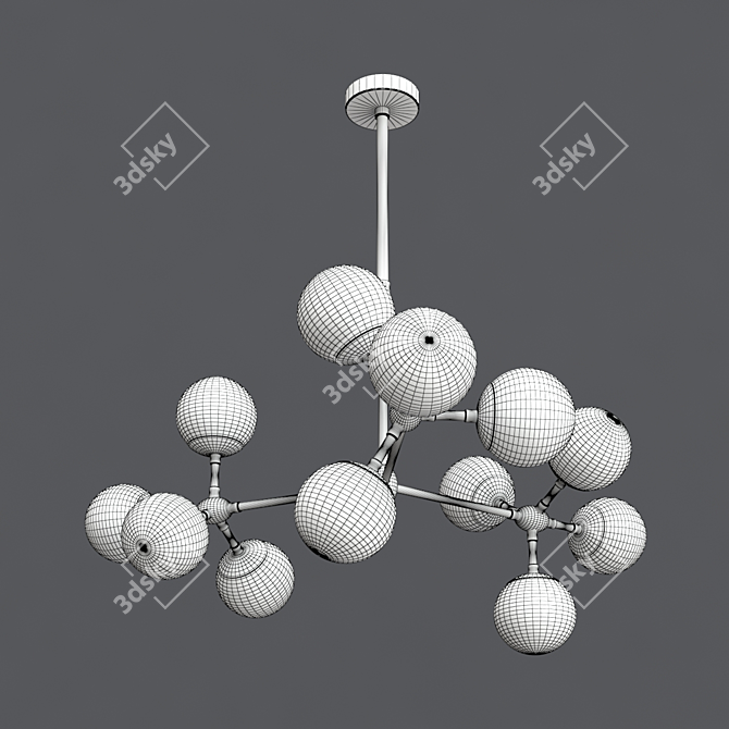 Sleek Bolla Pendant Light 3D model image 2