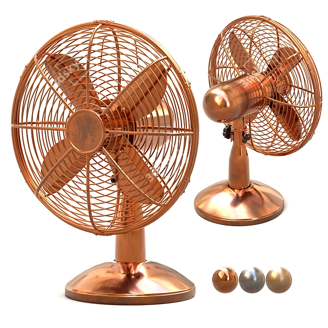 CoolZone 12" Desk Fan 3D model image 6