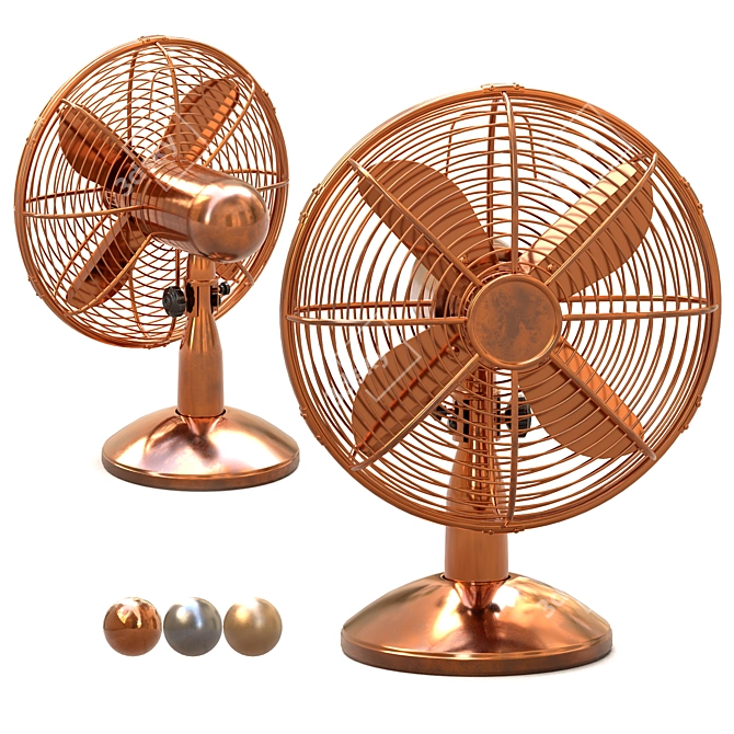 CoolZone 12" Desk Fan 3D model image 7