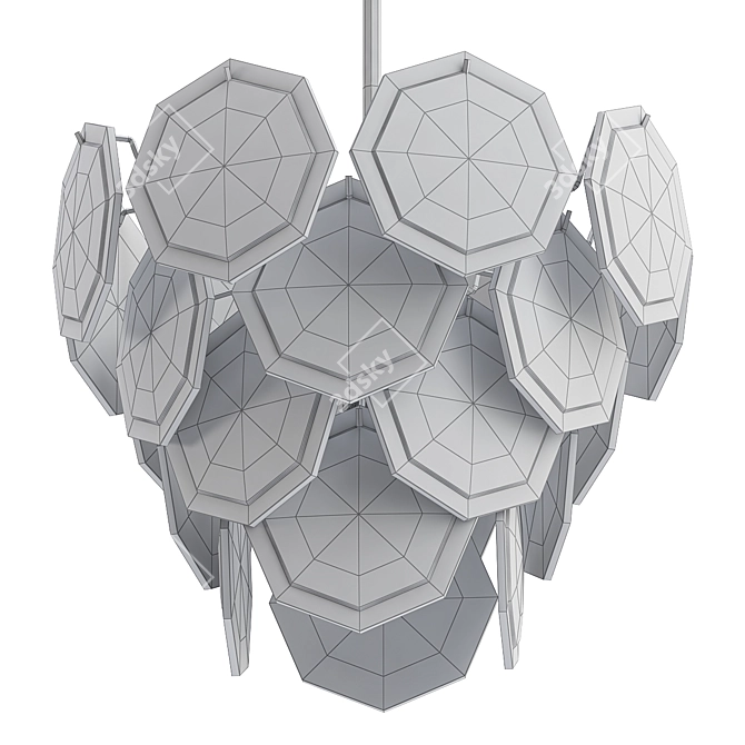 Dazzling Mini Diva Chandelier 3D model image 2