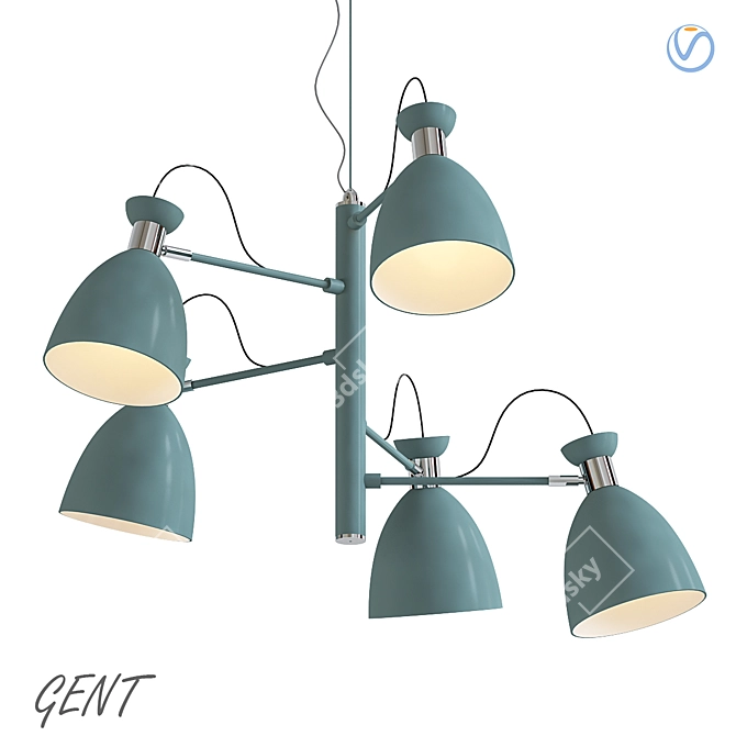 Sleek Designer Gent Lamp 3D model image 1